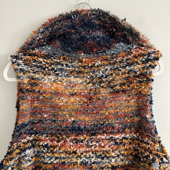 Pilcro Spacedye Sweater Vest Size XS In Orange Motif - Picture 13 of 14